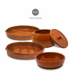 Lote de Asadores, cazuela y puchero de Barro