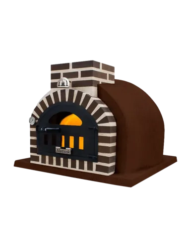 Horno Bunker Alecook acabado corcho proyectado Marrón embocadura marrón