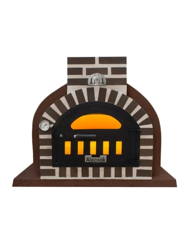 Horno Bunker Alecook acabado corcho proyectado Marrón embocadura marrón