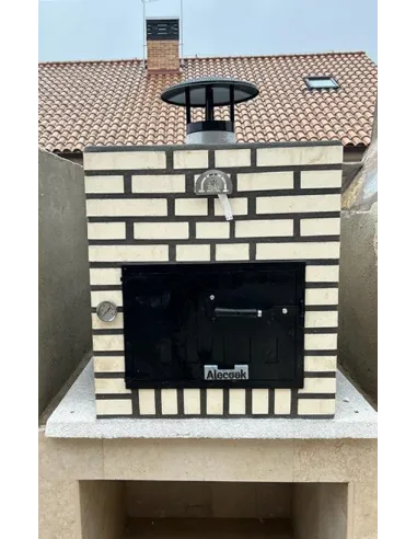 Bunker Seúl con embocadura frontón en LADRILLO BLANCO