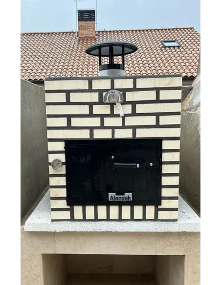 Bunker Seúl con embocadura frontón en LADRILLO BLANCO