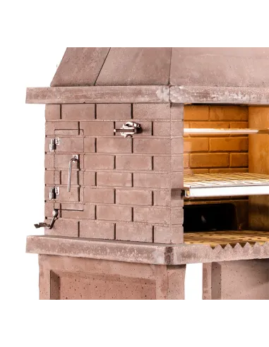 Barbecue complet avec table, évier et étagères