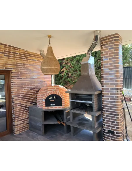 instalación con accesorio acoplamiento tubo para barbacoa