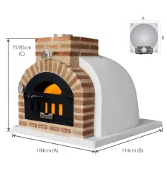 Horno Bunker Alecook acabado corcho proyectado Blanco 2