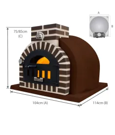 Horno Bunker Alecook acabado corcho proyectado Marrón embocadura marrón 2