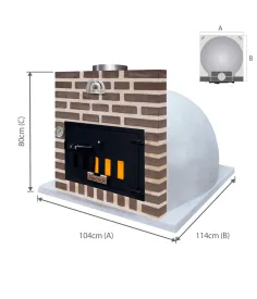 Bunker Seúl con embocadura frontón en LADRILLO MARRÓN 2