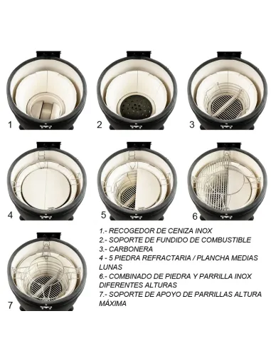 Barbacoa Kamado Alecook Elite II avec Chariot