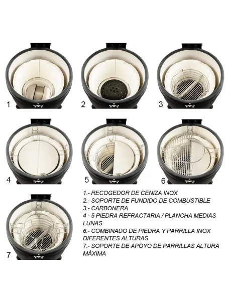 Barbacoa Kamado Alecook Elite II avec Chariot