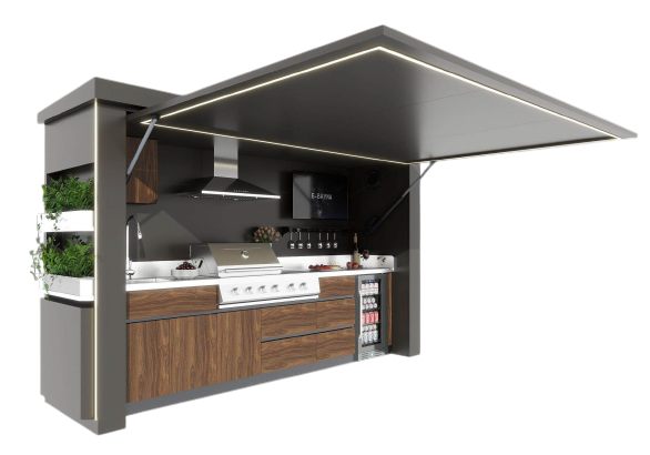 Cuisine d'exterieur ferm&eacute;e