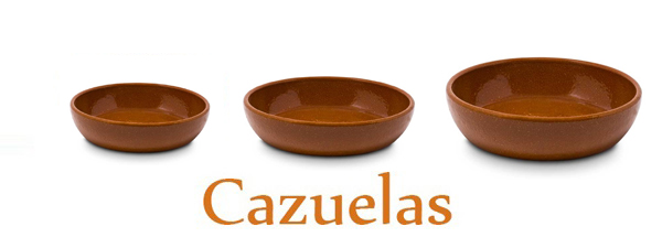 Imagen de cazuelas de barro refractario con link a categor&iacute;a de cazuelas